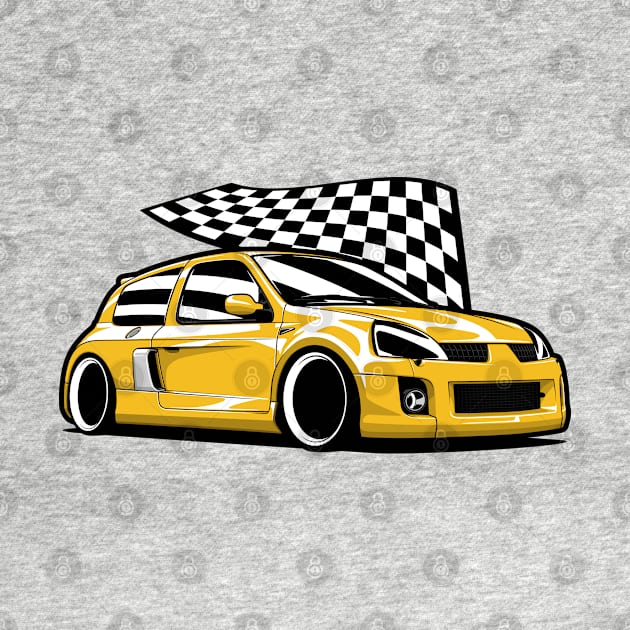 Yellow Clio V6 Phase 2 Sports by KaroCars